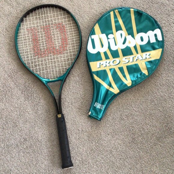 Wilson Games Wilson Pro Star Tennis Oversize Racket And Zippered Cover Poshmark